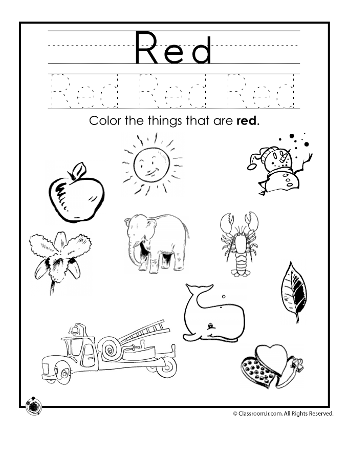 Color Worksheets For Preschool - Coloring Home