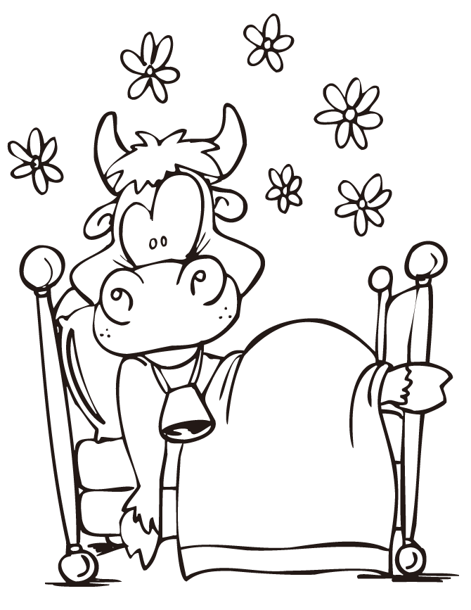 Funny Cow Coloring Page | Free Printable Coloring Pages