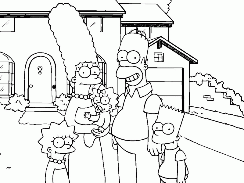 simpsons family coloring pages | Coloring Pages