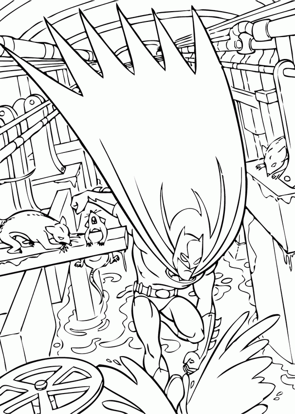 BATMAN coloring pages - Gotham city sewerage system