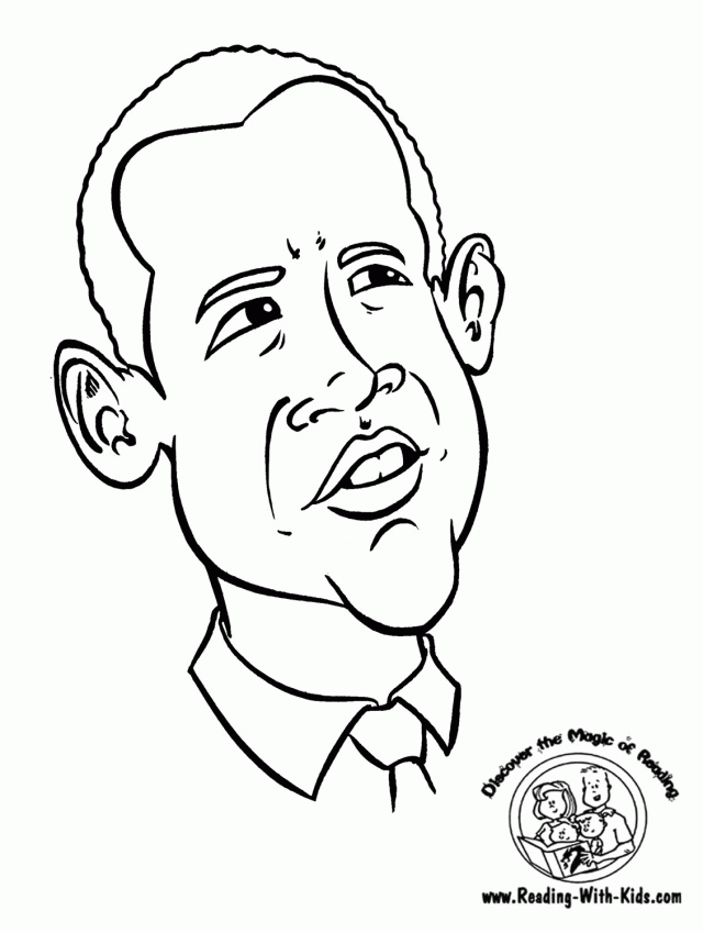 Printing Barack Obama American President Coloring Page High 