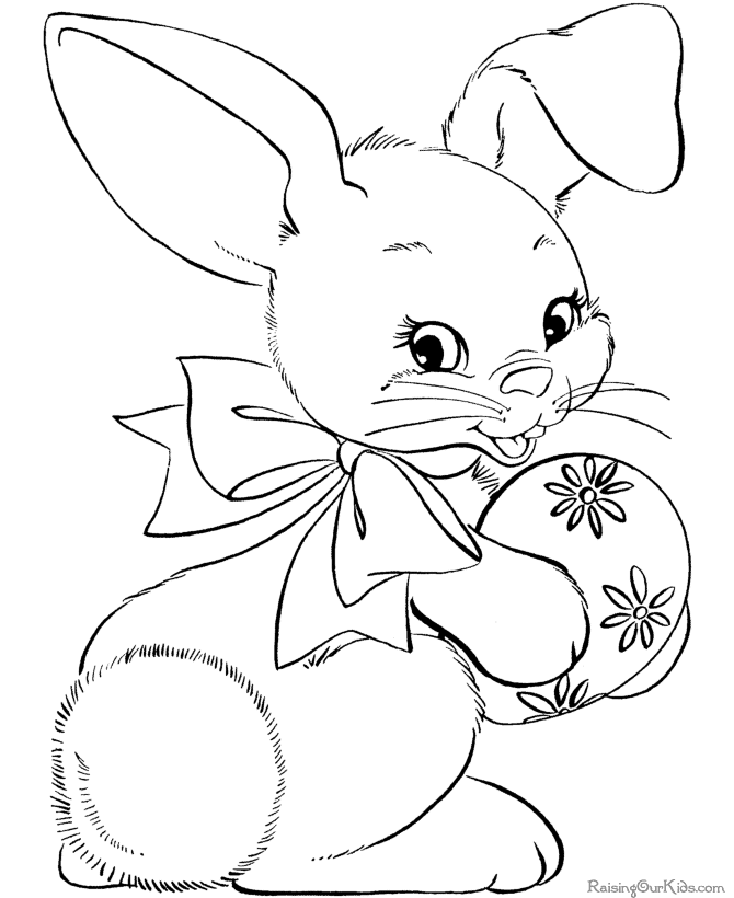 Easter Bunny Coloring Pages For Kids #23 | Online Coloring Pages