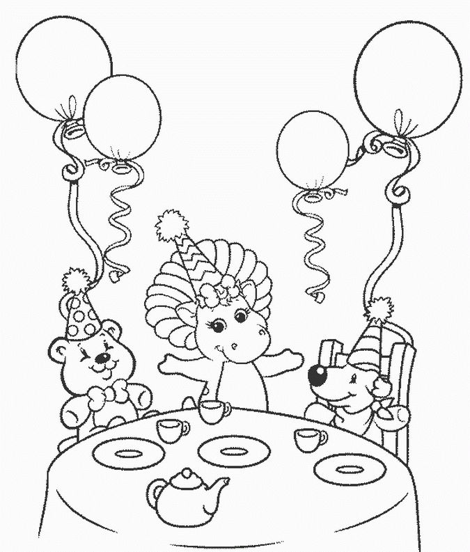Barney And Friends Coloring Pages