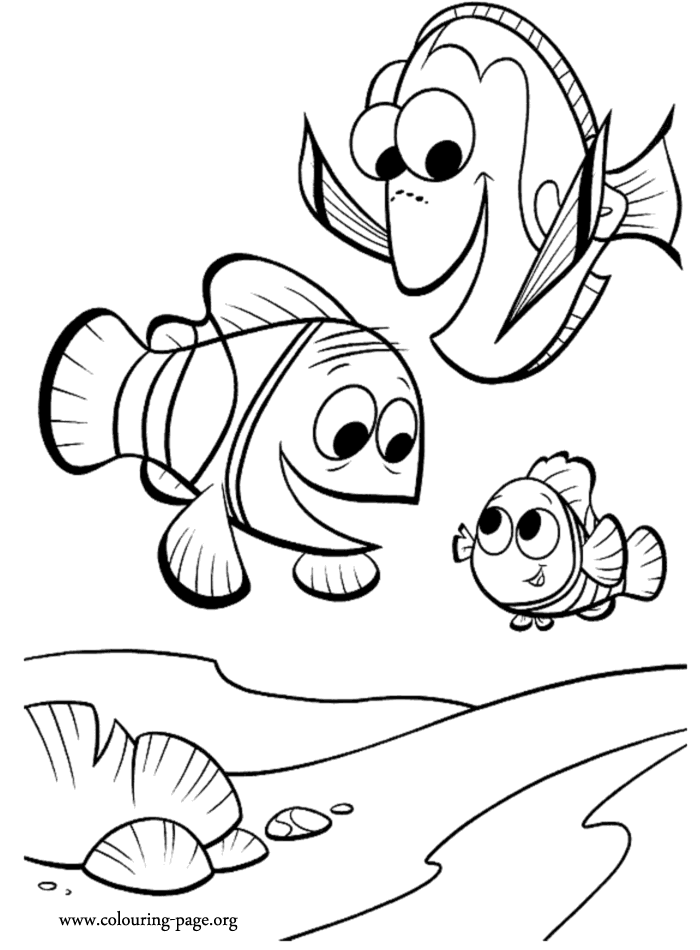 Look! Marlin and Dory just found Nemo! | Disney Coloring Pages | Pint…