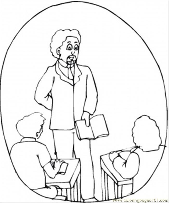 teacher in class Colouring Pages
