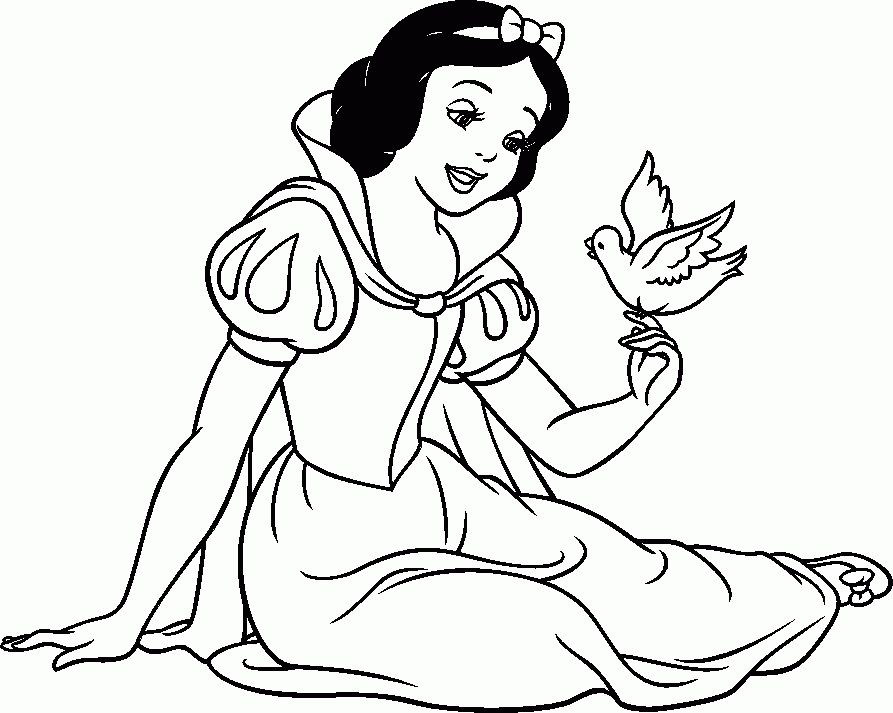 Snow White Coloring - Drawing Coloring