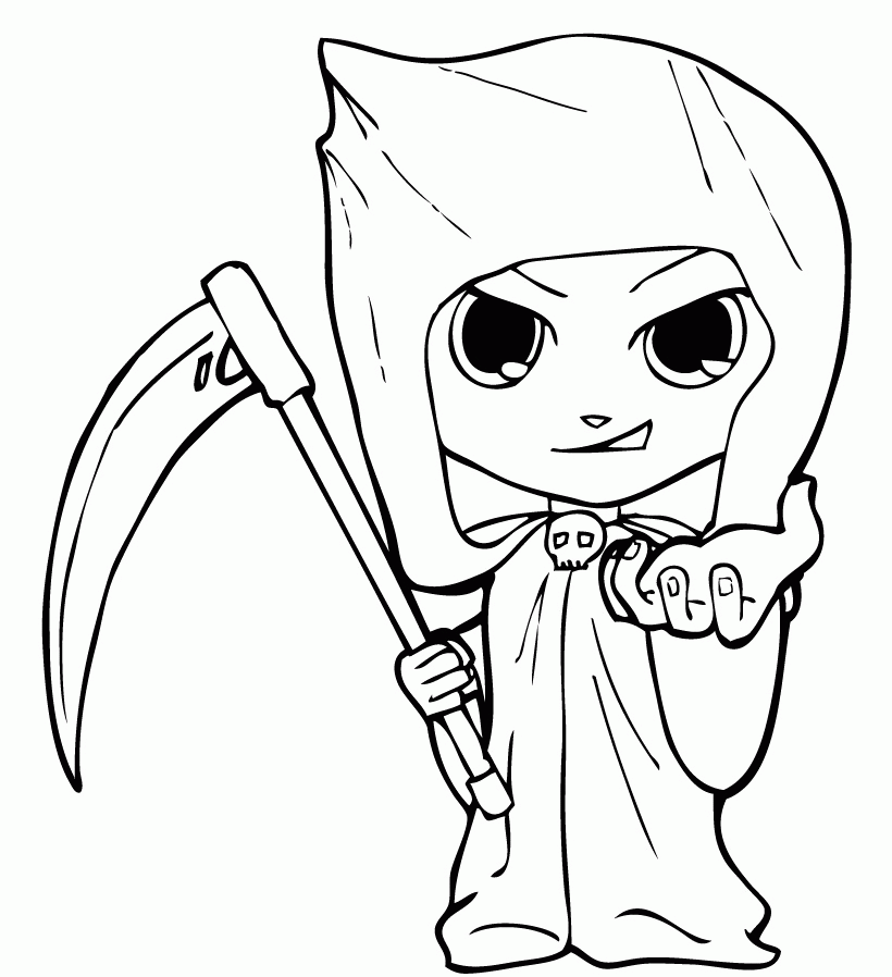 Grim Reaper Coloring Pages - Coloring Home