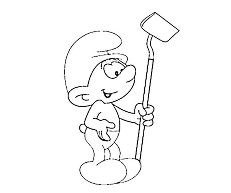 4 Farmer Smurf Coloring Page