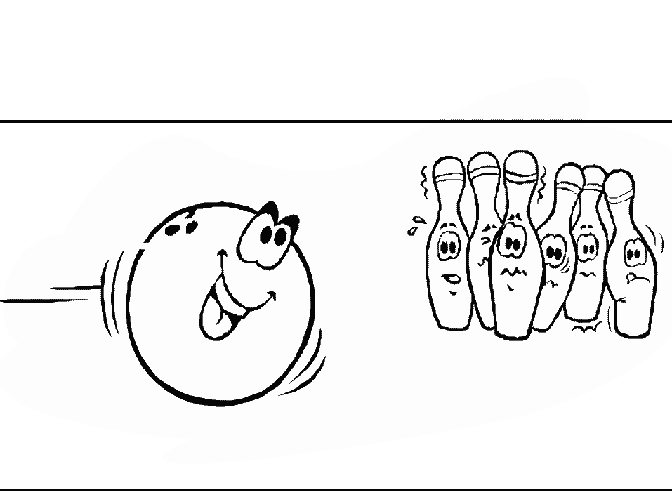 Printable Bowling 2 Sports Coloring Pages