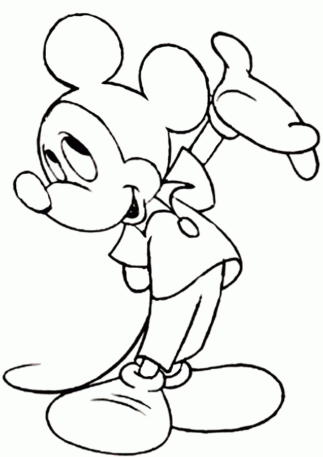 Mickey Got Flash Light Coloring Page - Disney Coloring Pages on 