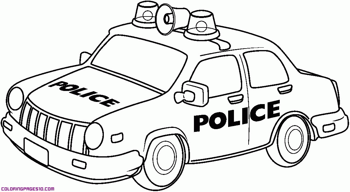 A police car for coloring