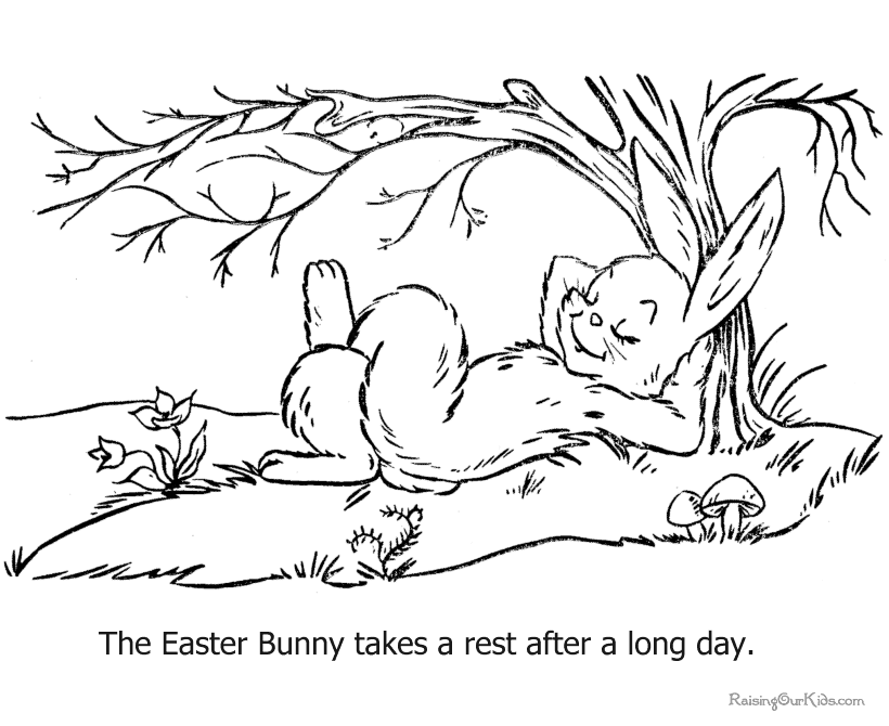 Easter Rabbit Coloring Sheet
