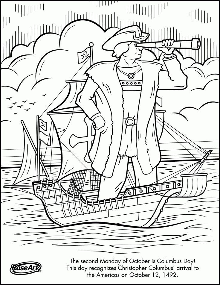 Columbus Day Coloring Page! | Social Studies