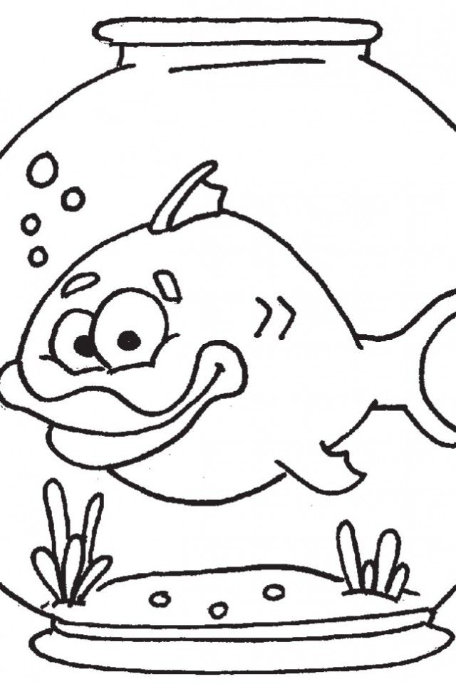 fish bowl coloring pages | Printable Coloring Pages For Kids 