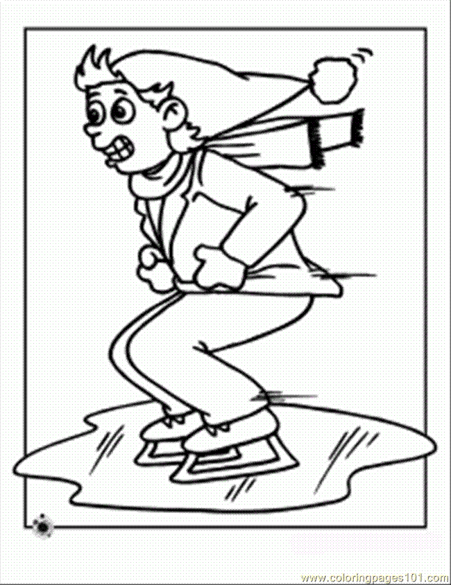 Coloring Pages Skating Coloring Page 231x300 (Sports > Winter 