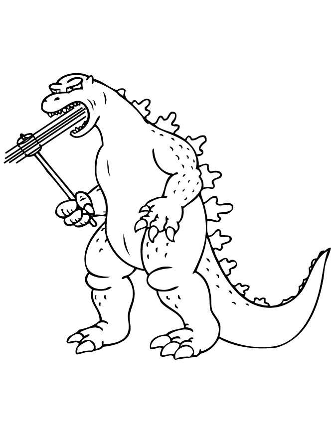 Godzilla Pictures To Color - Coloring Home