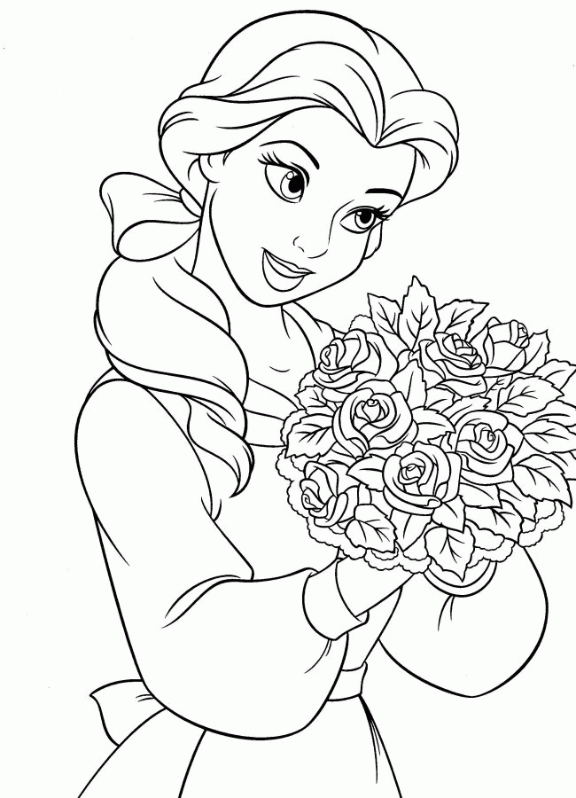 Beauty And The Beast Rose Coloring Pages Wallpaper Movie News Coloring Home