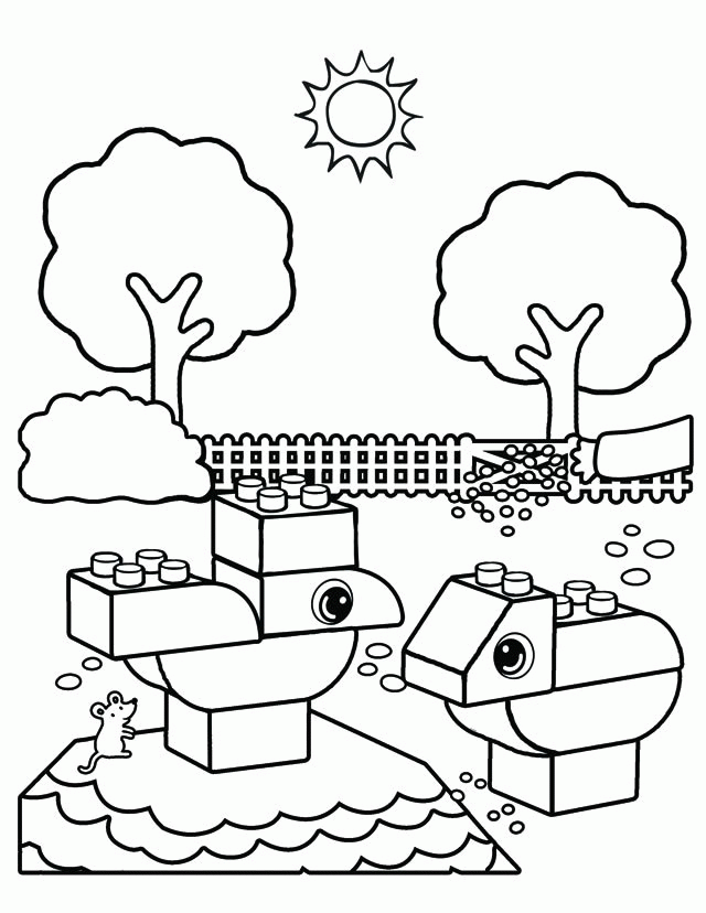 Lego coloring park - Free Printable Coloring Pages