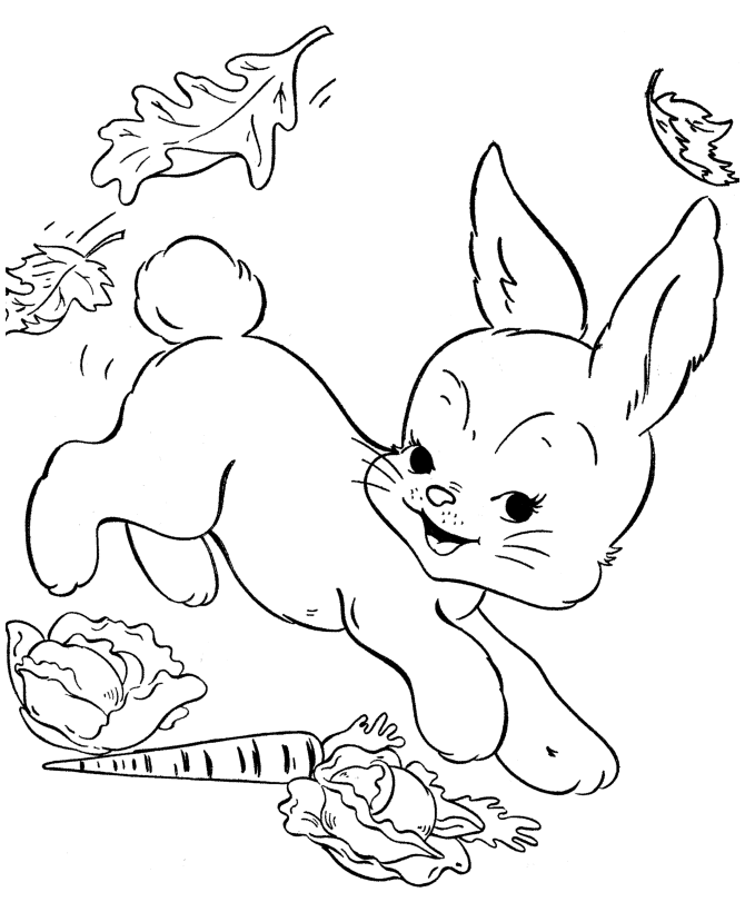 Print Cute Easter Bunny Play Coloring Pages or Download Cute 