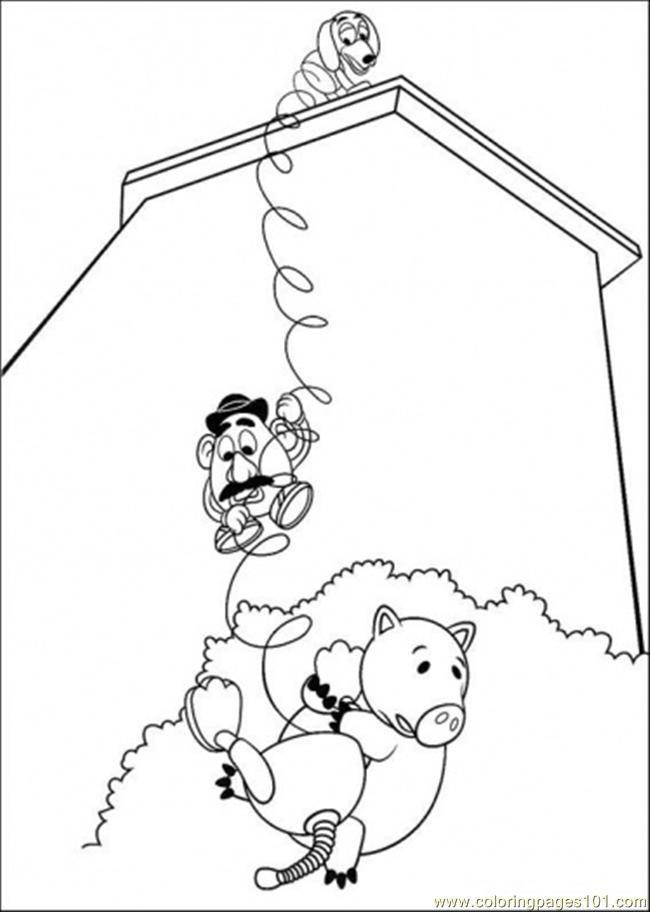 Coloring Pages Haqmm Mr Potato Head And Slinky Dog (Cartoons > Toy 