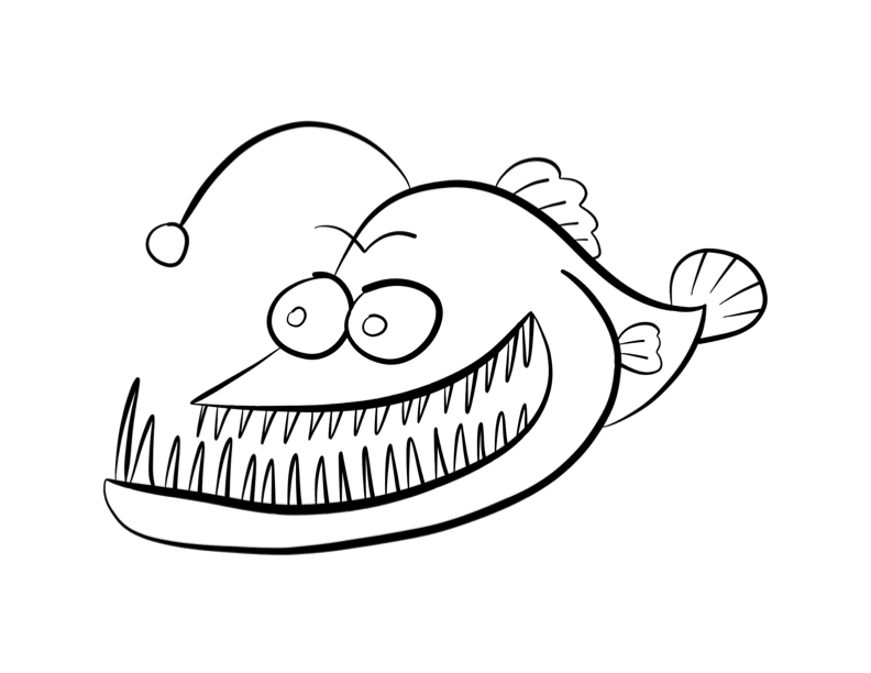 Anglerfish coloring page | ColorDad
