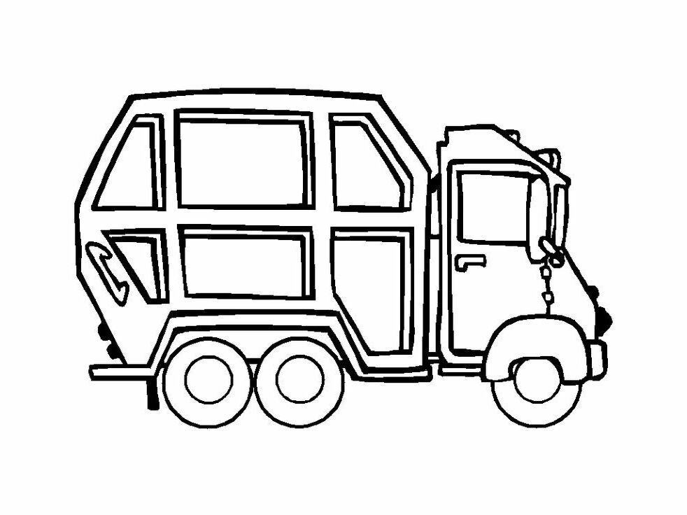 printable Trash truck coloring pages