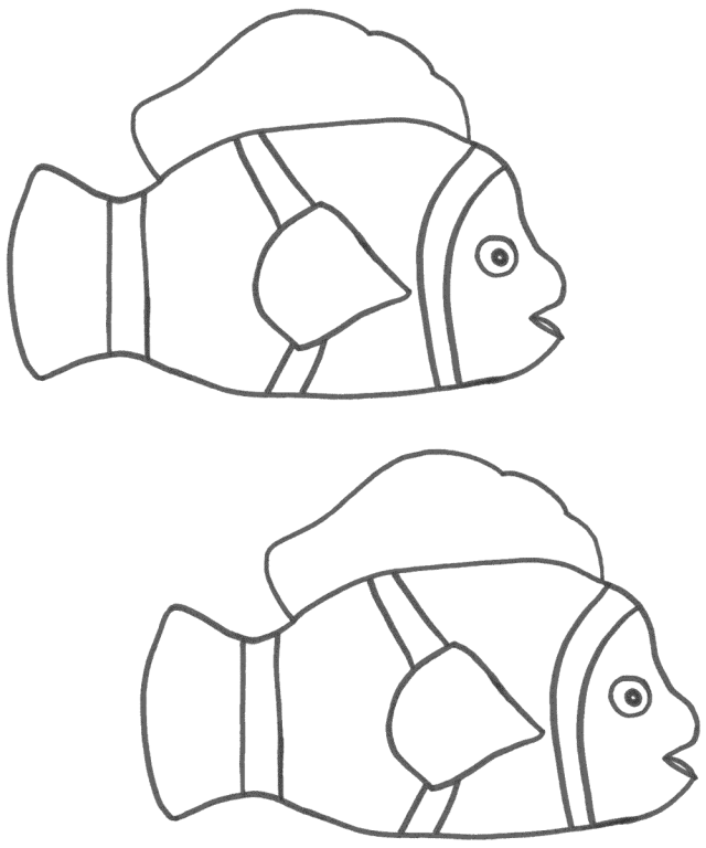 Two Clown Fish Coloring Page 278501 Clown Fish Coloring Page