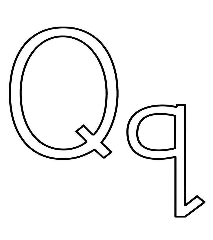 Big Letter Q Coloring For Kids | Kids coloring pages