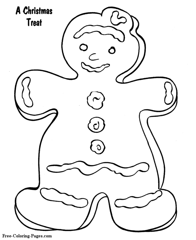 Christmas pictures to color - Gingerbread Man