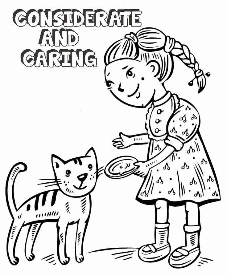 Event Coloring Pages : Girl Scout Day Which Is Always Sharing 