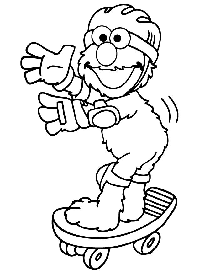 Elmo Face Coloring Page Images & Pictures - Becuo