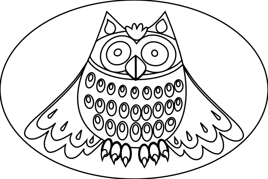 Vector Of A Cross Eyed Cartoon Owl Coloring Page Outline By Ron - Coloring  Home