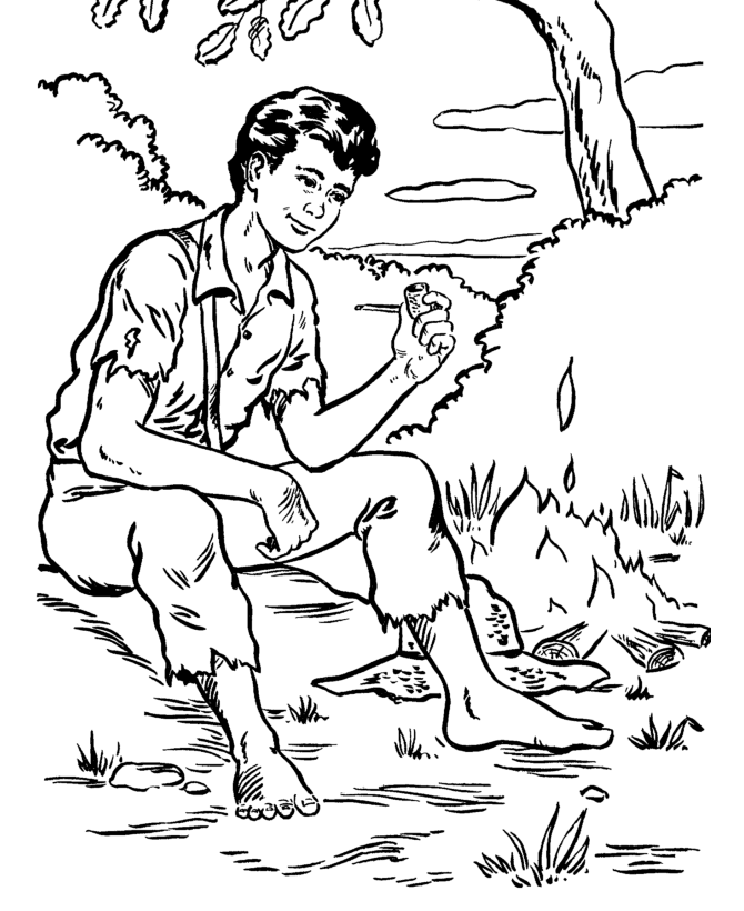 Huckleberry Finn coloring pages | Page 16 - Mark Twain | HonkingDonkey
