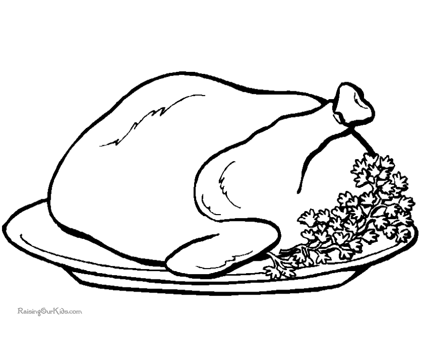 Pilgrim dinner coloring pages - 010