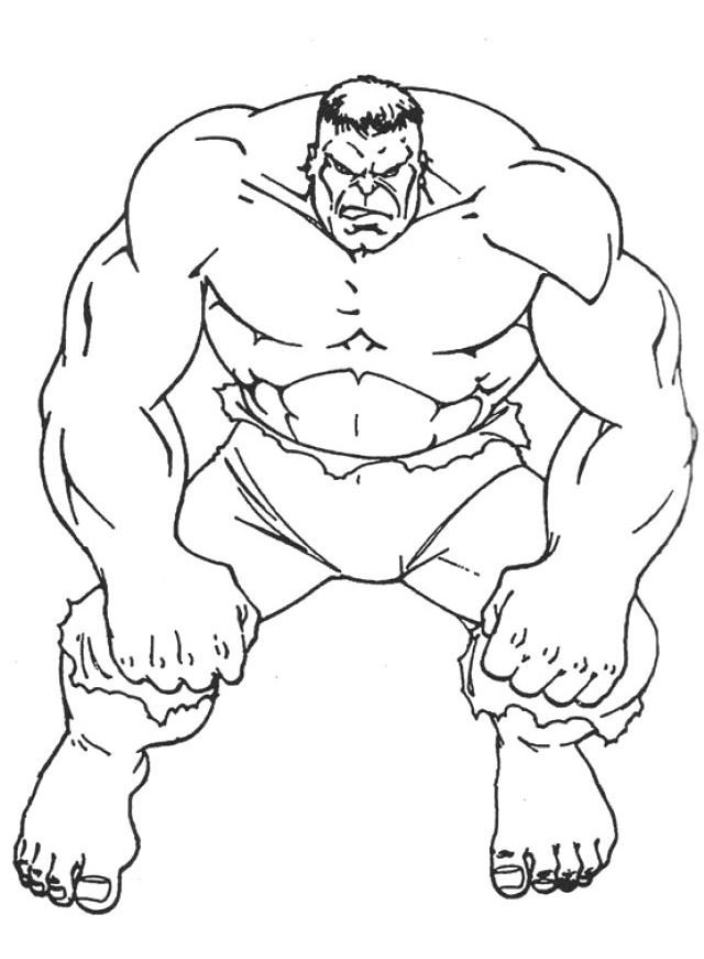Angry Hulk Coloring Page | Kids Coloring Pages