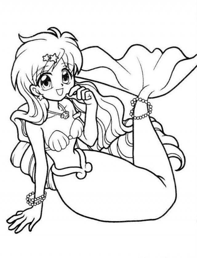 Detailed Mermaid Coloring Pages Mermaid Coloring Pages Pdf 174896 