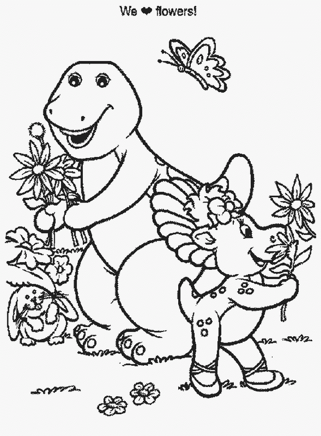 coloring-pages > Barney-friends > 004-BARNEY-AND-FRIENDS-COLORING 