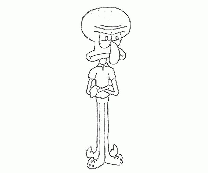 Squidward Coloring Pages - Coloring Home
