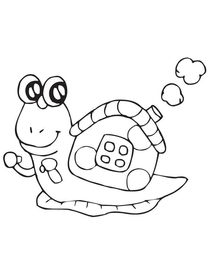 Snail 3 Coloring Page