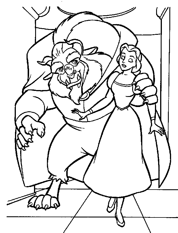 Drawings of Beauty and the Beast Coloring ~ Child Coloring