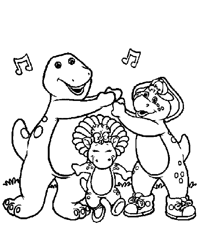 Barney coloring book picture