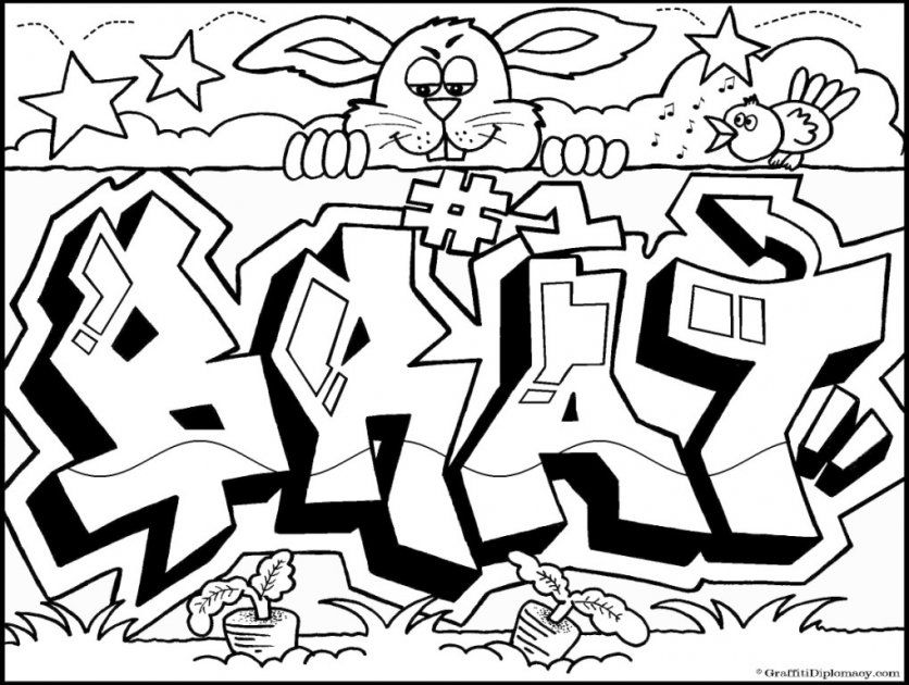 Multicultural Graffiti Art Free Printable Coloring Pages Free 