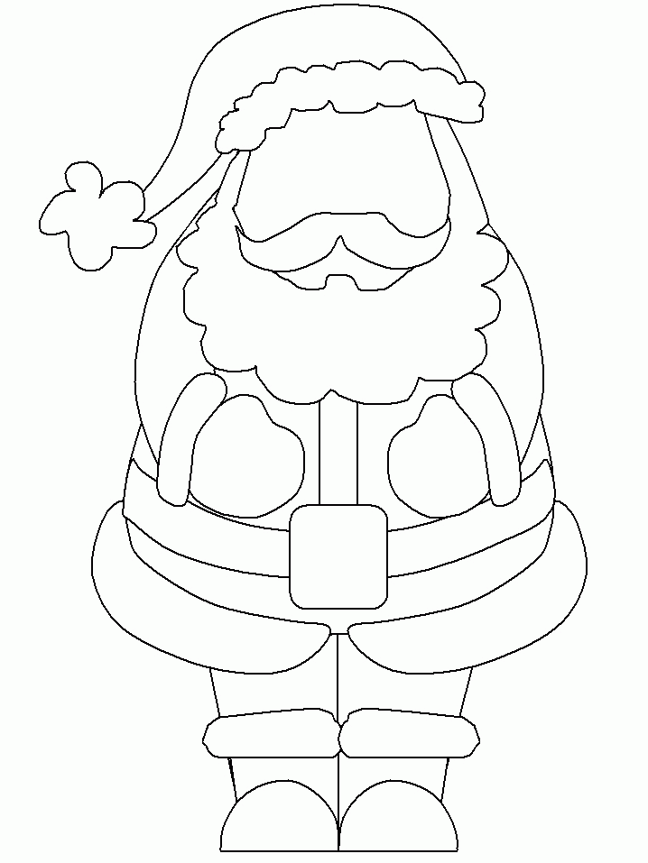 santa claus template Colouring Pages