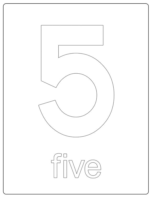 Number 5 (Five) Coloring Pages | Coloring Pages