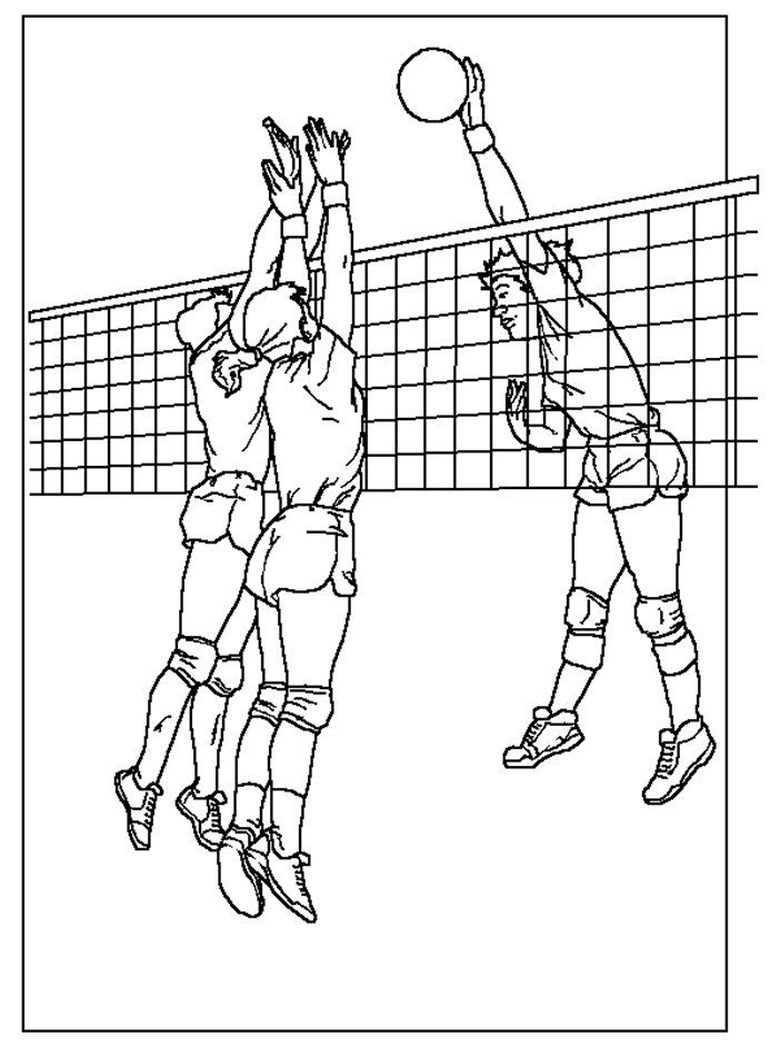 volleyball game Colouring Pages (page 3)