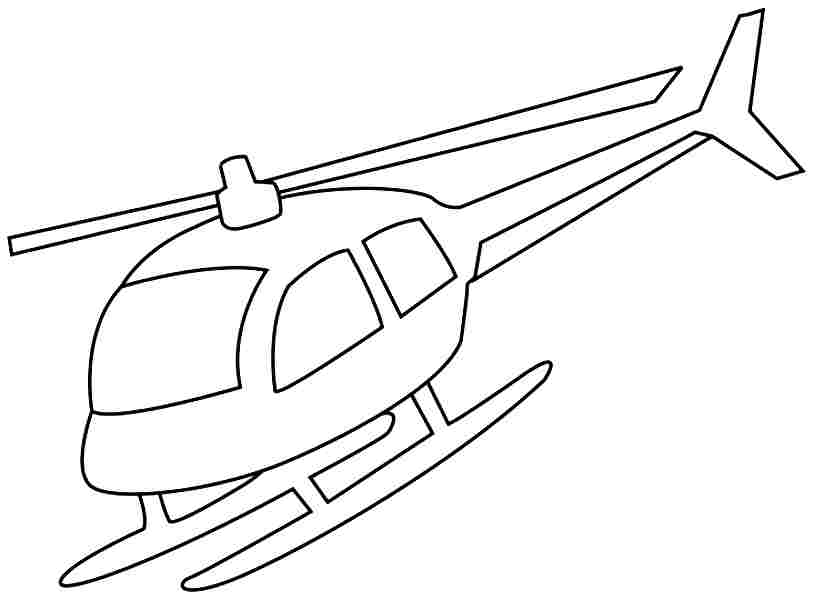 Coloring Sheets Transportation Helicopter Free Printable For 