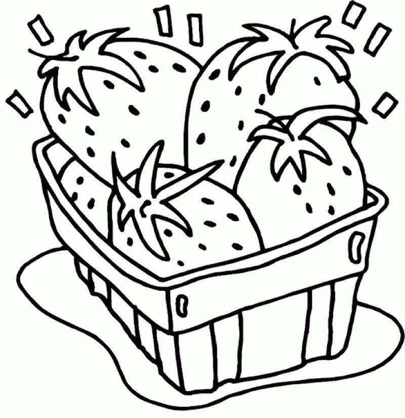 4 Fresh Strawberry Coloring Page - Kids Colouring Pages - Coloring Home