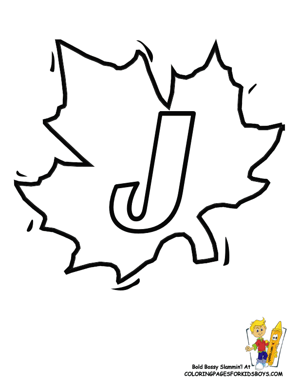 Fall Letter J Coloring Page