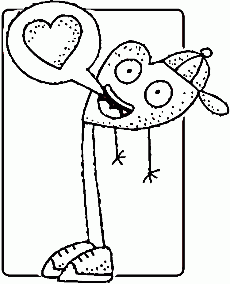 Yelling About Love - Valentines Day Coloring Pages : Coloring 