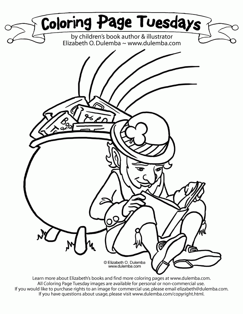 st patricks day coloring pages girl leprechaun